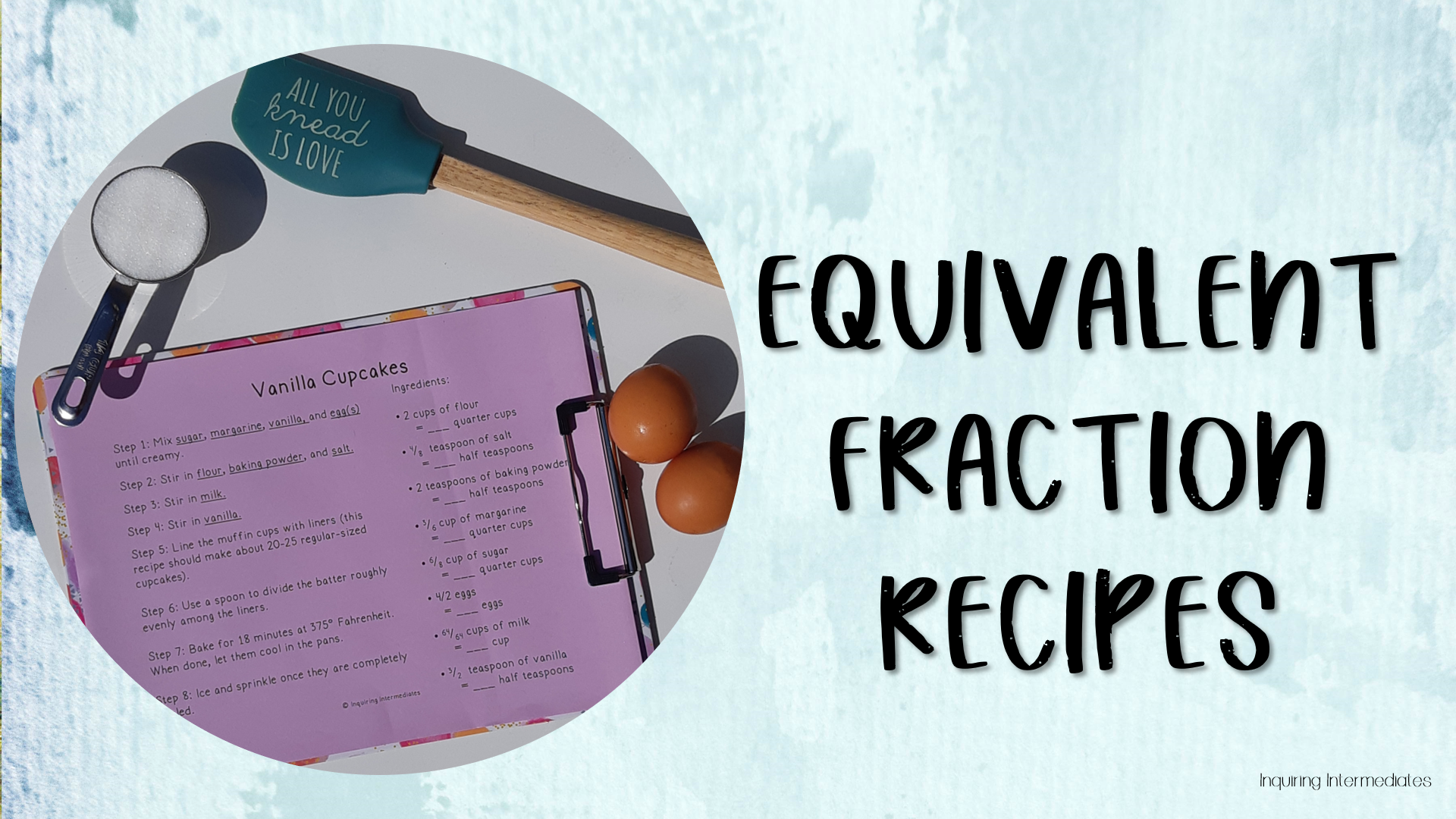 Equivalent fraction recipes