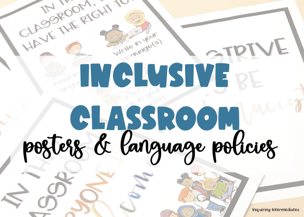 Inclusive Classroom Posters and Language Policies