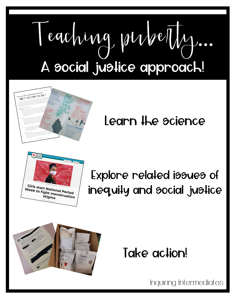Puberty: A social Justice approach - Teach the science, explore related issues of inequity and social justice, take action!