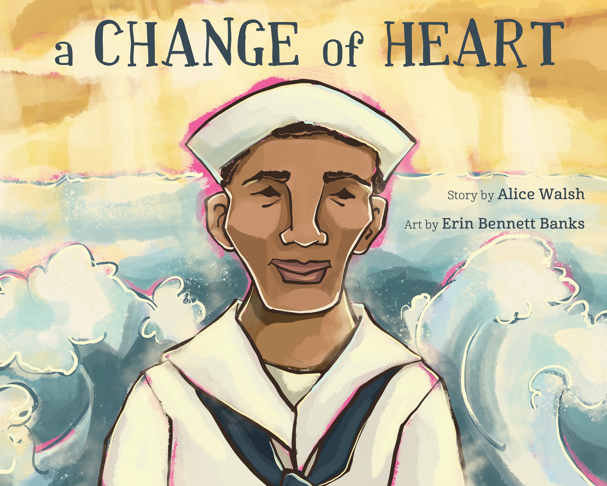 Change of Heart cover - a Black soldier in front of the Canadian coastline. A picture book for Black History Month Canada