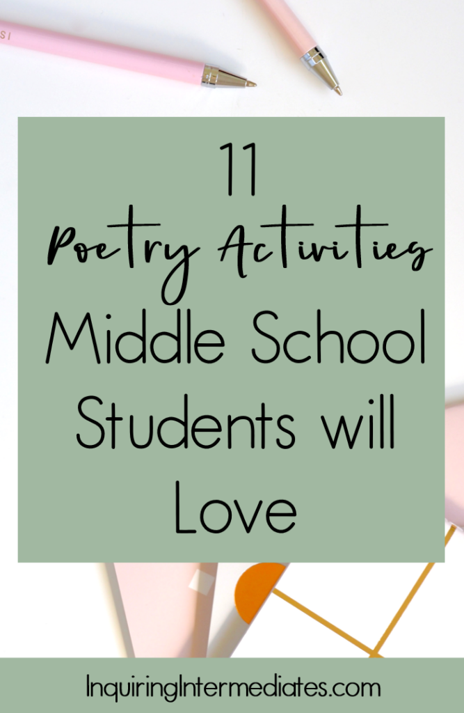 11 poetry activities middle school students will love