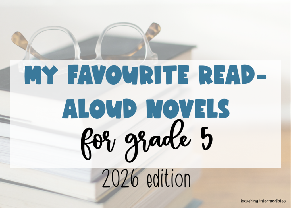 My favourite read-aloud novels for grade 5 2026 edition